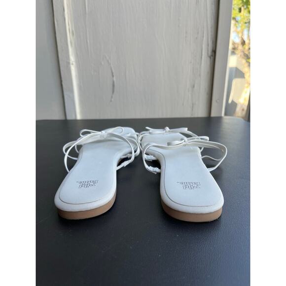 Wild Fable Kristen Bow Flat Sandals White Size 11 - Picture 10 of 16